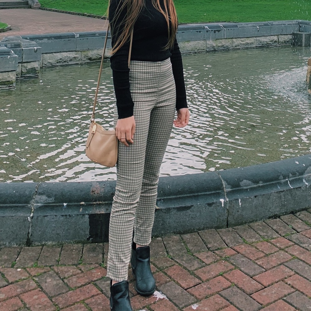 Plaid dress pants
